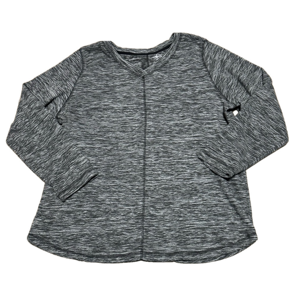St. John's Bay Polar Fleece Womens V Neck Long Sleeve Sweatshirt Women Size XL